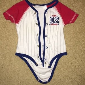 Baby boy’s baseball onesie size 6-9 months